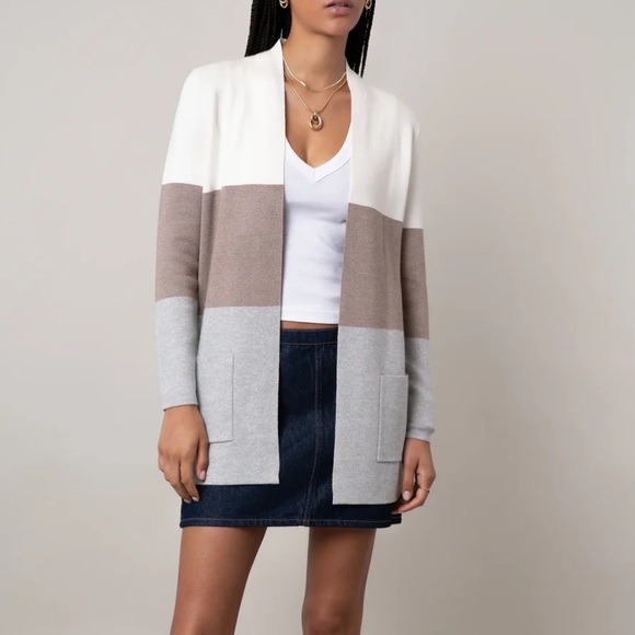 Cyrus Colorblock Open Cardigan - Medium - Picture 2 of 10